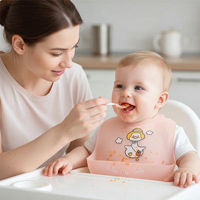 Bavoir silicone bébé - utilisation