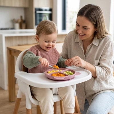 Assiette bébé à ventouse compartimentée