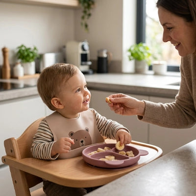 Assiette bébé à ventouse - utilisation