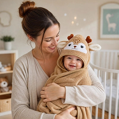 Cape de bain bébé - matière
