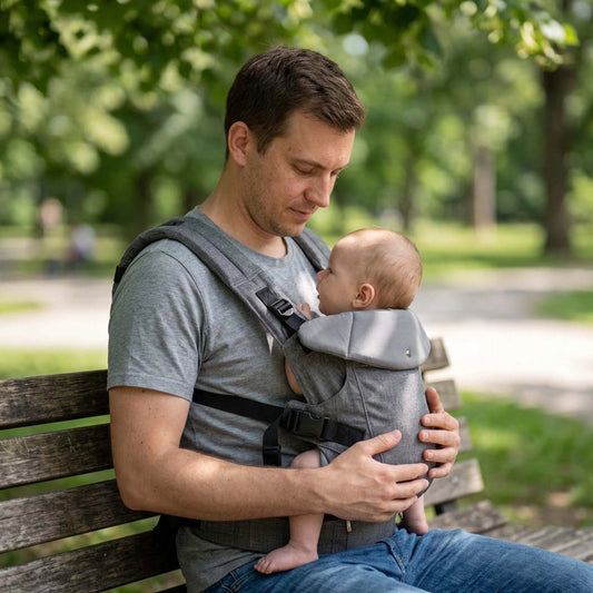 Porte-bébé ergonomique gris clair Gentle Tots